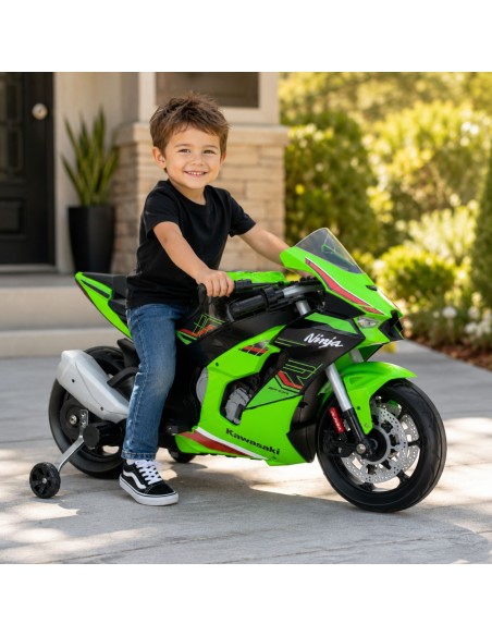 Motorrad Kawasaki Ninja ZX R10 12V Injusa - Sportlicher Rennspaß für Kinder!