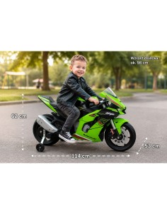 Motorrad Kawasaki Ninja ZX R10 12V Injusa - Sportlicher Rennspaß für Kinder! 2