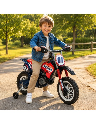 „Repsol“ motorinis žaislas su akumuliatoriumi 6V vaikams Injusa – lenktyninis cross stilius
