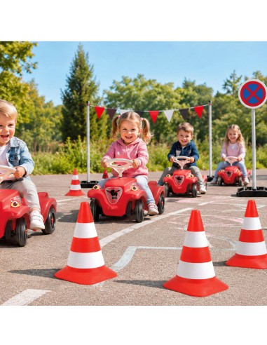 GROSSE Verkehrskegel - Set mit 4 Verkehrsleitkegeln