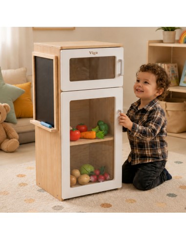 Viga Wooden Refrigerator with Chalkboard - Toy for Children