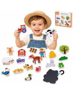 Viga Farm Magnetic Friends – Wooden figurines for creative play