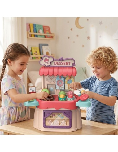WOOPIE Eisdiele & Süßwarenladen – Koffer/Rucksack, Eis-Shop 3-in-1 Tasche 25-tlg. – Spielzeug