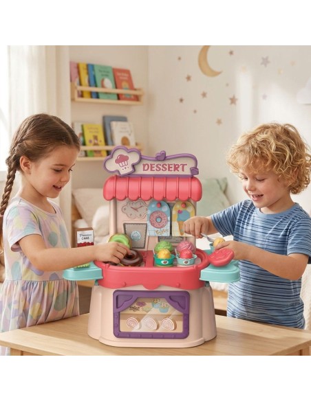 WOOPIE Eisdiele & Süßwarenladen – Koffer/Rucksack, Eis-Shop 3-in-1 Tasche 25-tlg. – Spielzeug
