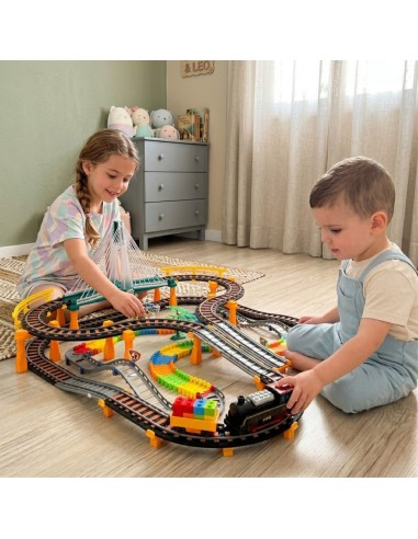WOOPIE Electric Train 2in1 Race Track XXL 192 pcs.