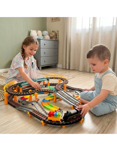 WOOPIE Electric Train 2in1 Race Track XXL 192 pcs.