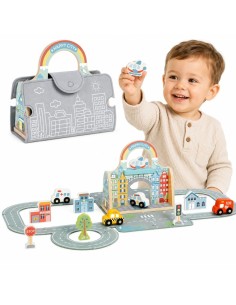Mini-Stadt Tooky Toy – Holzstadt in tragbarer Tasche