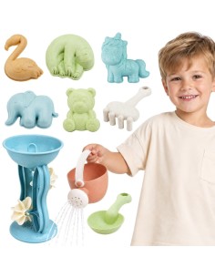 WOOPIE GREEN Zestaw do Piasku 10 el. z Kołowrotkiem i Konewką
