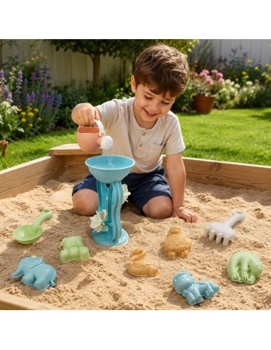 WOOPIE GREEN 10-piece Sand Set with Spinning Wheel and Watering Can