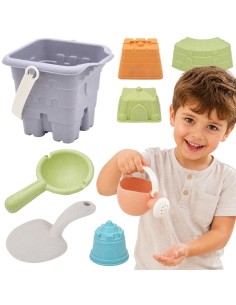 WOOPIE GREEN Sandspiel-Set 8-tlg. im Eimer – biologisch abbaubar