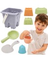 WOOPIE GREEN Sandspiel-Set 8-tlg. im Eimer – biologisch abbaubar