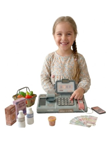 WOOPIE Kinderkasse mit Mikrofon und Zubehör
