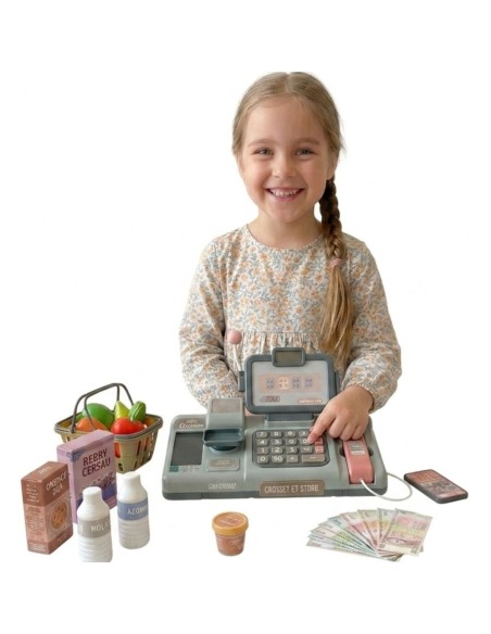 WOOPIE Kinderkasse mit Mikrofon und Zubehör