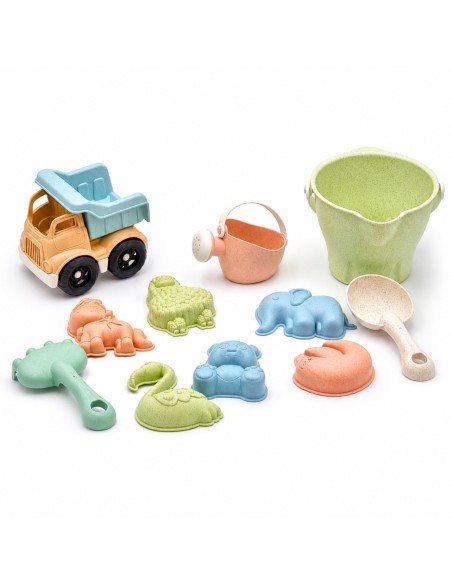 WOOPIE GREEN Sandbox with Car 11-piece BIODEGRADABLE