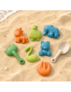 WOOPIE GREEN Sandspiel-Set mit Auto 11-tlg. Biologisch abbaubares 2