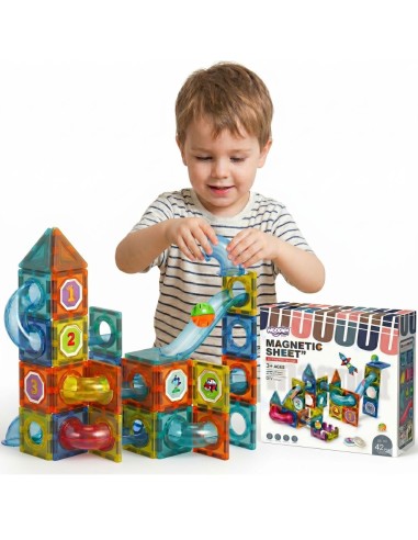 3D WOOPIE Magnetic Blocks - Educational Set Ball Track 42 pcs.