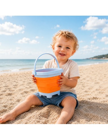 WOOPIE Folding Square Bucket Orange - Practical and Fun
