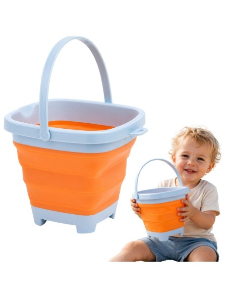 WOOPIE Folding Square Bucket Orange - Practical and Fun