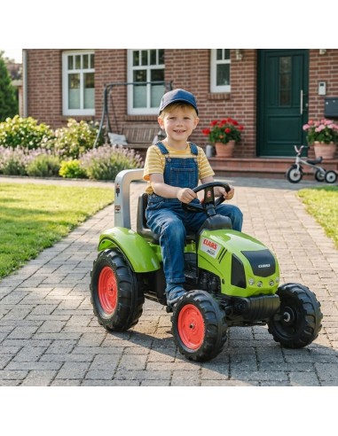 FALK pedalinis traktorius Claas su priekabėle vaikams nuo 3 metų