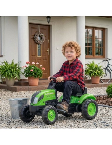 FALK Country Farmer Traktorek na Pedały Zielony 2-5 lat z Przyczepką