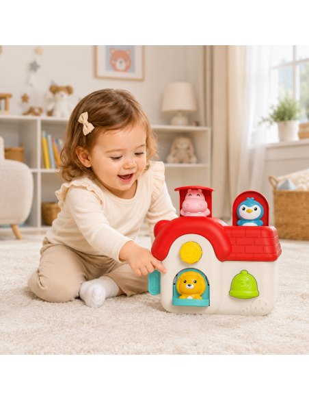 WOOPIE Interactive Pop-Up Animal House Toy 18m+
