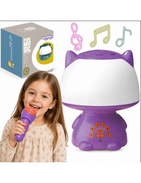 WOOPIE daugiafunkcė RGB lempučių su Bluetooth garsiakalbiu violetinė