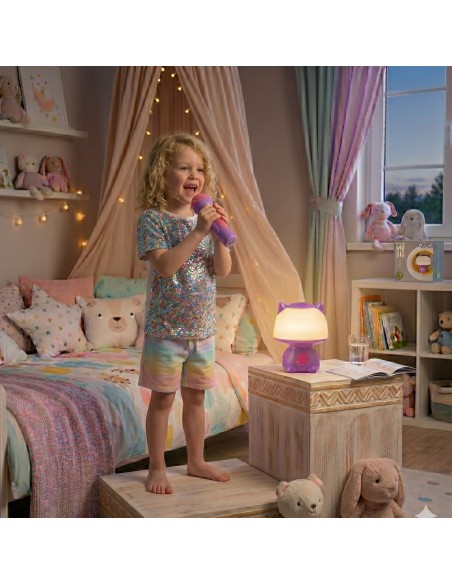 WOOPIE daugiafunkcė RGB lempučių su Bluetooth garsiakalbiu violetinė