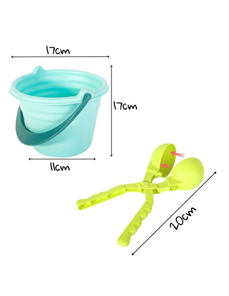 WOOPIE Sandspiel-Set FUN ICE CREAM 15-tlg. Schneeball-Fabrik
