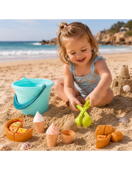 WOOPIE Sandspiel-Set FUN ICE CREAM 15-tlg. Schneeball-Fabrik