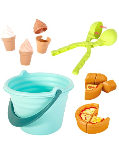 WOOPIE Sandspiel-Set FUN ICE CREAM 15-tlg. Schneeball-Fabrik