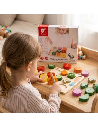 CLASSIC WORLD medinis daržovių pjaustymo rinkinys - edukacinis žaislas
