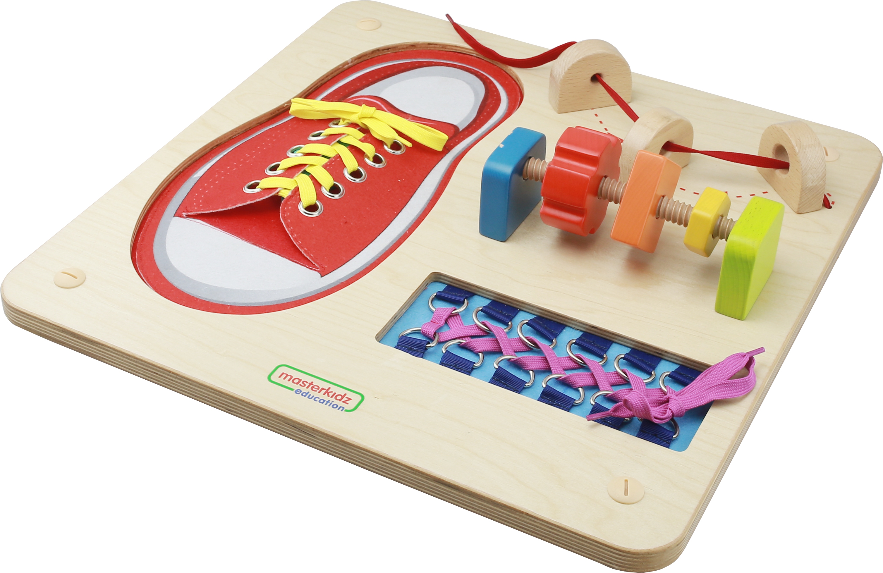 Tablica edukacyjna - zręczność manualna sznurowanie montessori