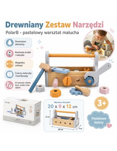 VIGA PolarB medinė įrankių dėžutė – idealiai tinka žaidimams