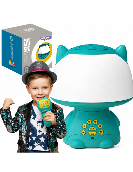 RGB lempa su Bluetooth garsiakalbiu - WOOPIE turkio spalvos