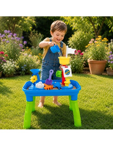 WOOPIE Wassertisch 2in1 Sandkasten Piratenschiff - 6 Zubehörteile