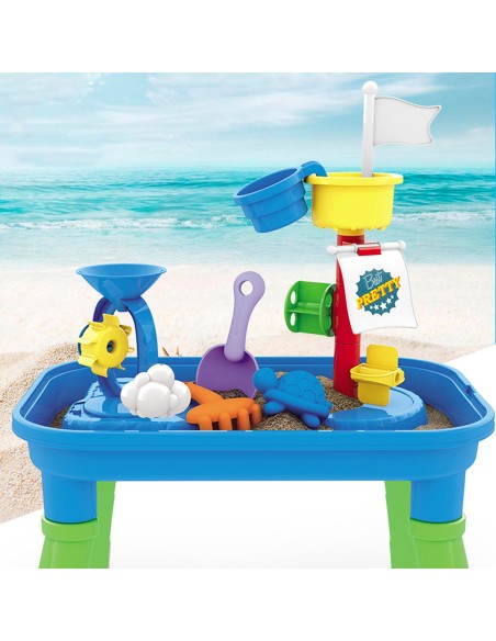 WOOPIE Wassertisch 2in1 Sandkasten Piratenschiff - 6 Zubehörteile
