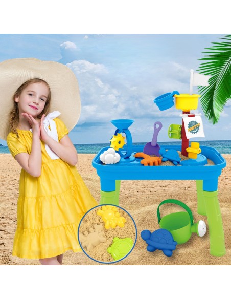 WOOPIE Wassertisch 2in1 Sandkasten Piratenschiff - 6 Zubehörteile