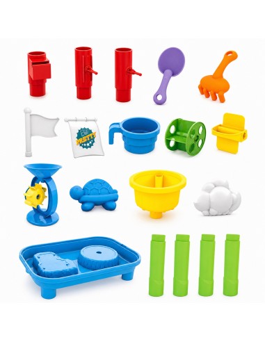 WOOPIE Wassertisch 2in1 Sandkasten Piratenschiff - 6 Zubehörteile