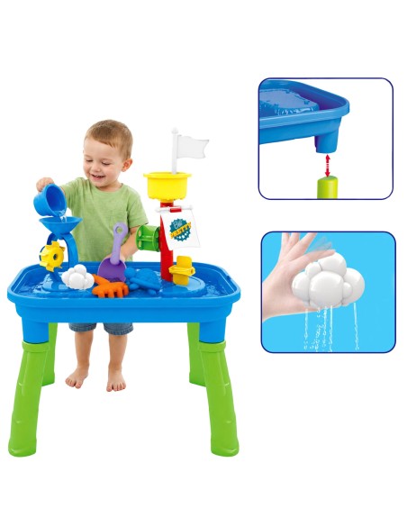 WOOPIE Wassertisch 2in1 Sandkasten Piratenschiff - 6 Zubehörteile