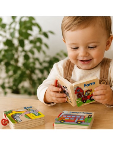 VIGA My First Wooden Book - Perfect for a Gift!