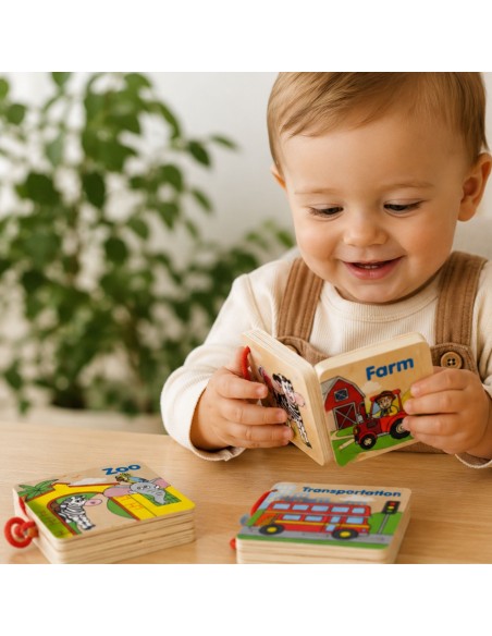 VIGA My First Wooden Book - Perfect for a Gift!