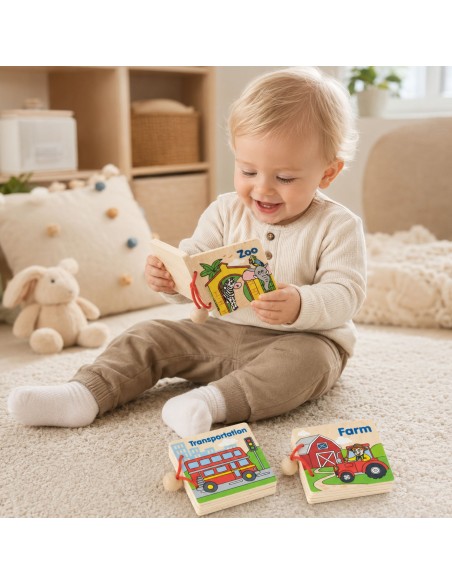 VIGA My First Wooden Book - Perfect for a Gift!