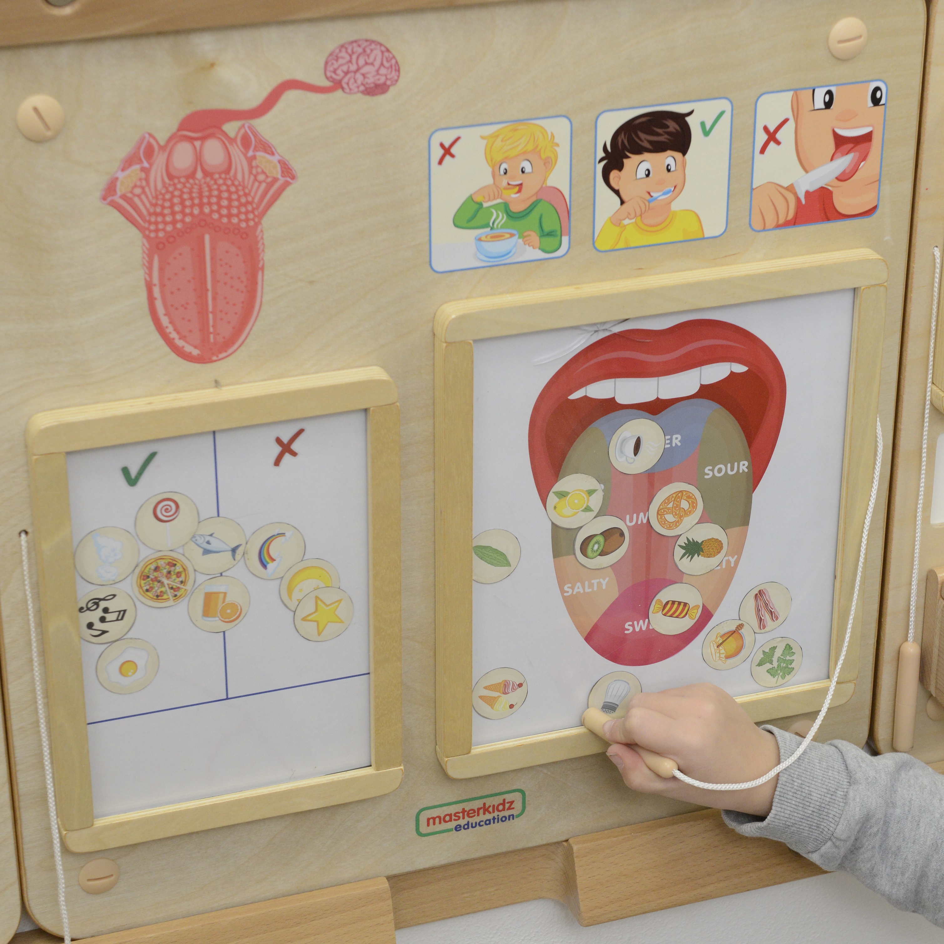 Tablica edukacyjna zmysł smaku montessori