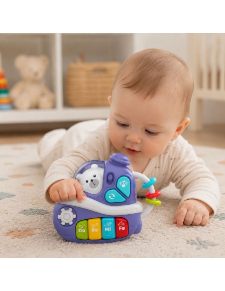 Interaktyvus laivelis „Pianinko“ WOOPIE BABY – Vystymas ir muzika