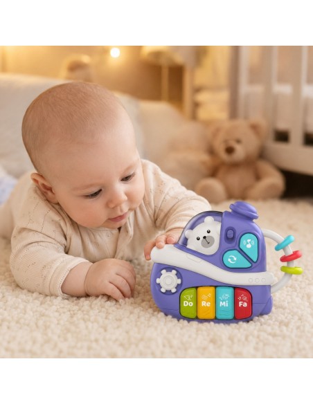 Interaktyvus laivelis „Pianinko“ WOOPIE BABY – Vystymas ir muzika