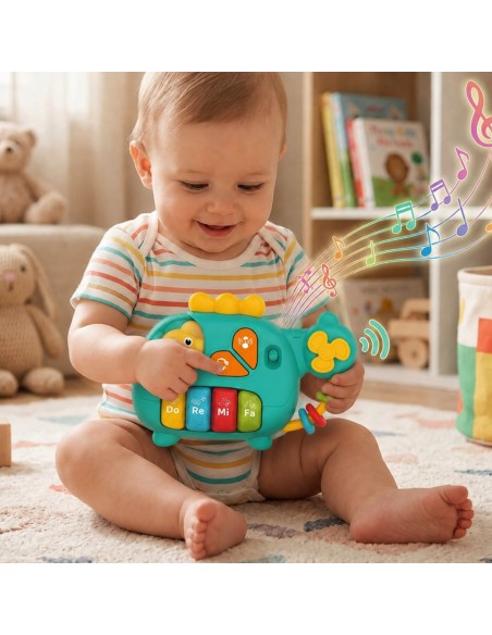 WOOPIE Interaktives Keyboard, Helikopter mit Elefant, Musik 18m+