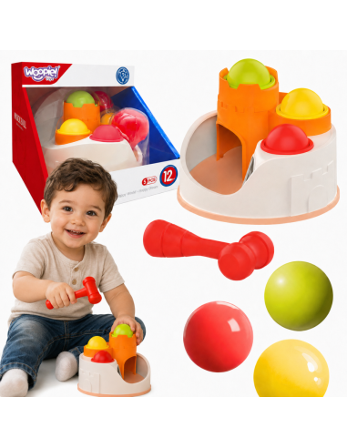 WOOPIE Punch Lock with Balls and Hammer 12m+