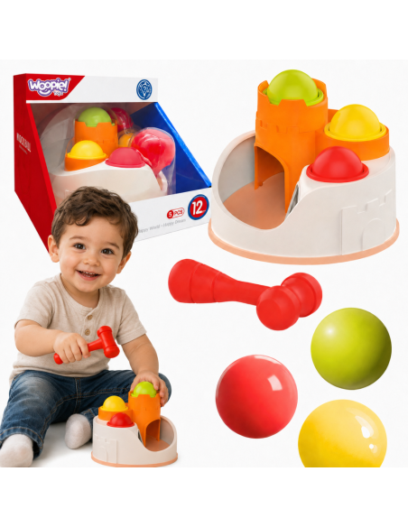 WOOPIE Punch Lock with Balls and Hammer 12m+