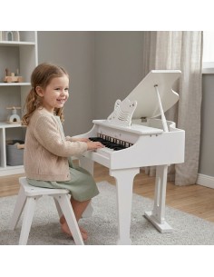 Großes Kinderklavier mit Stühlchen und Lernheft 2