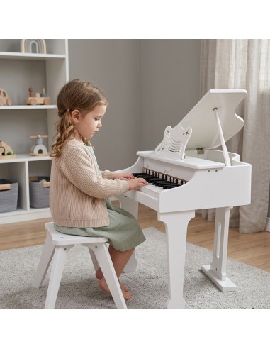 Großes Kinderklavier mit Stühlchen und Lernheft